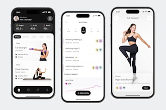 develop ai fitness app, yoga app, workout app, fitness and health app, gym app
