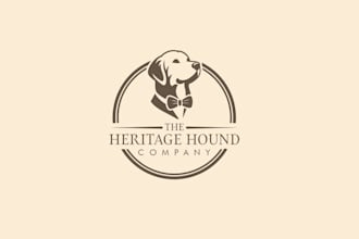 design classic upscale pet photography business logo