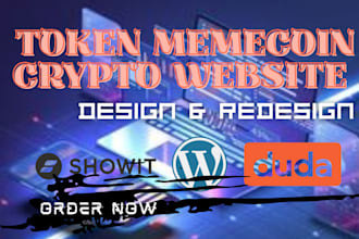 design redesign meme coin token and crypto sites that stand out and convert