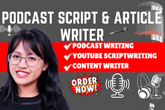 create powerful podcast script, podcast writing, documentary, show note