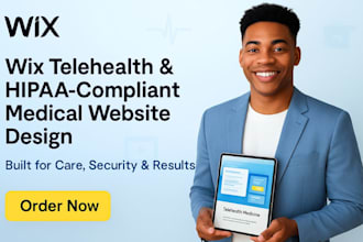 wix telehealth dental medical clinic hipaa doxy therapy hospital website design