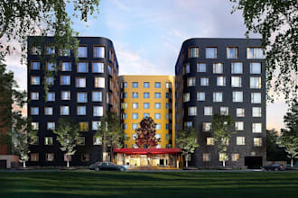 do architectural 3d model exterior and interior photorealistic commercial render