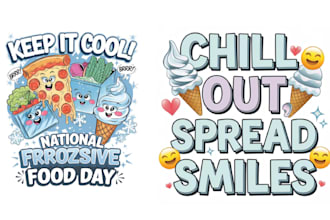 make high quality vintage cartoon ice cream logo