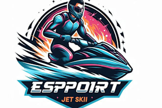 create esport racing jets ki logo