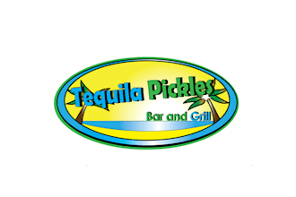 design colorful tequila pickles bar and grill logo
