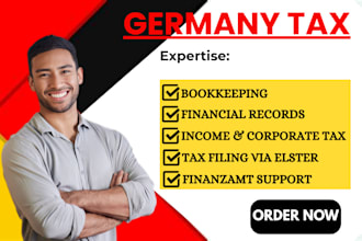 do expert germany bookkeeping and tax filing via elster, finanzamt support