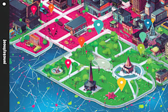 create vector map illustration, city map, festival map, or site maps