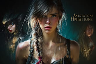 paint semi realistic fantasy art