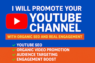 promote your youtube channel with organic seo for yt usa subs organic views