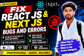 fix react js and next js bugs and errors