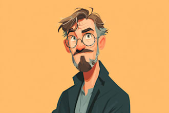 create vector line art illustration