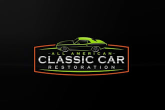 create stand out amazing a logo for classic car restoration