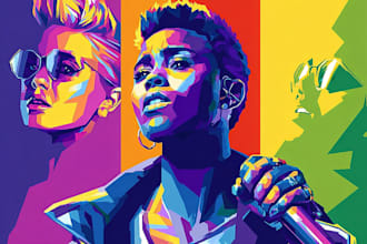make an unique wpap pop art style