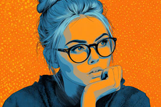 draw a professional pop art portrait