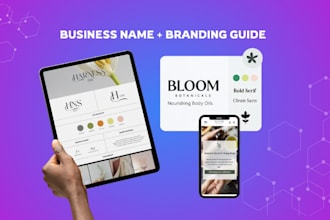 create unique brand names and a visual branding guide