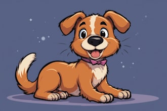 draw your beloved pet into a fun vector art cartoon