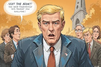 draw satire, editorial or political cartoons for you