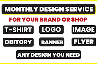 be monthly graphic designer for your print shop, cheap and reliable