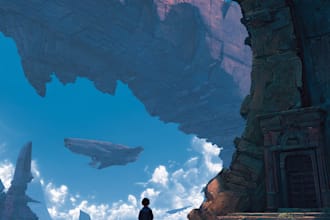 paint scifi or fantasy digital art illustration