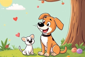 draw your pet into vector art cartoon