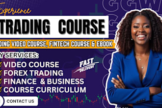 write trading course fintech financial 2d video course business plan b2b tech