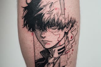 do amazing anime tattoo design