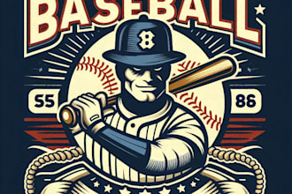 vintage baseball classic retro mascot logo t shirt design