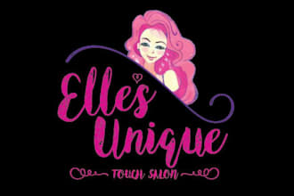 make unique boutique beauty salon wigs logo design
