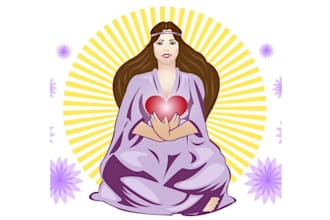 make high resolution career priestess logo for young women