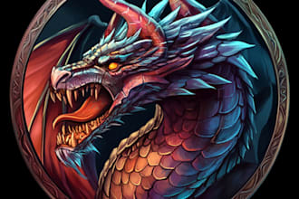 create an fantasy game logo and branding