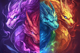 create a fantasy game logo