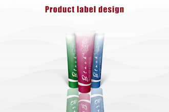do cosmetic label and product label design