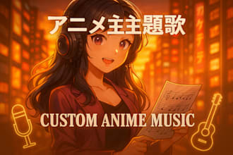 compose an original female male anime style city pop j rock song japanese vocals