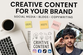 do creative copywriting tailored to fit your needs
