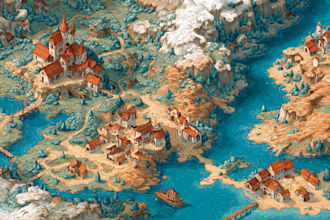 create a high quality detailed fantasy map for dnd