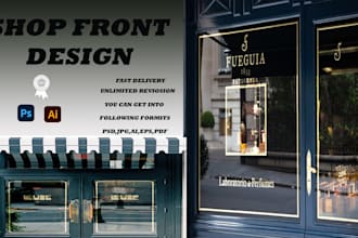 design shop front, store front, window graphics