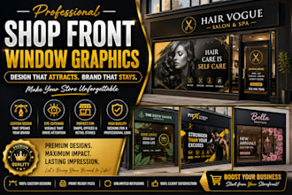 design shop front, store front, window graphics