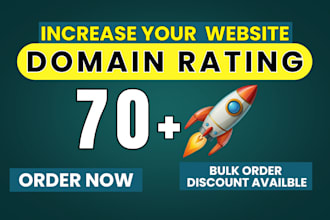 increase website domain rating ahrefs dr 70 plus
