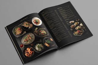 design food minimal restaurant menu, business catalog