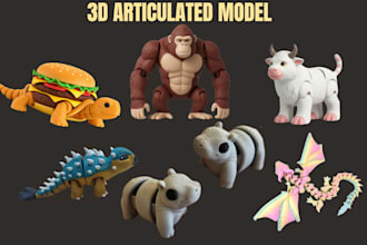 design flexi toy sculpt 3d articulated model bjd toy stl 3mf for 3d printing