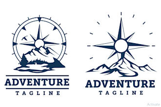 create modern and marvelous compass logo design