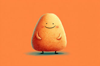draw a cute and funny cartoon illustration