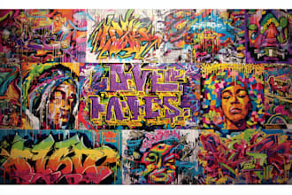 create a unique street pop art collage