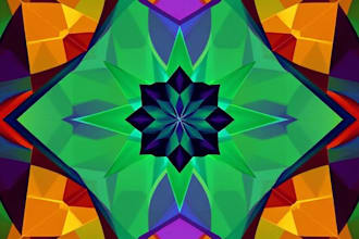 create abstract geometric digital art
