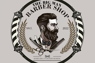 design a unique, luxury, minimal, barber shop logo