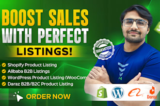 do daraz alibaba shopify and wordpress product listings