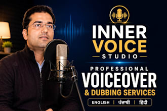 provide professional hindi, english and punjabi voiceovers