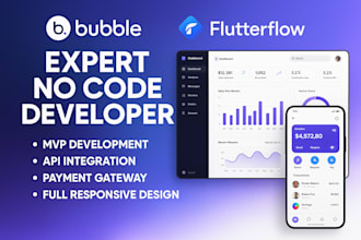 develop nocode flutterflow bubble io marketplace app bravo studio website