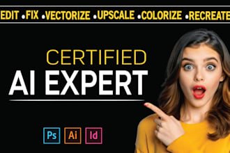 edit, fix, recreate ai image, logo, change background color, convert to vector