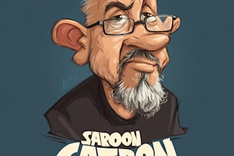 draw cartoon business logo, cartoon portrait, or caricature
